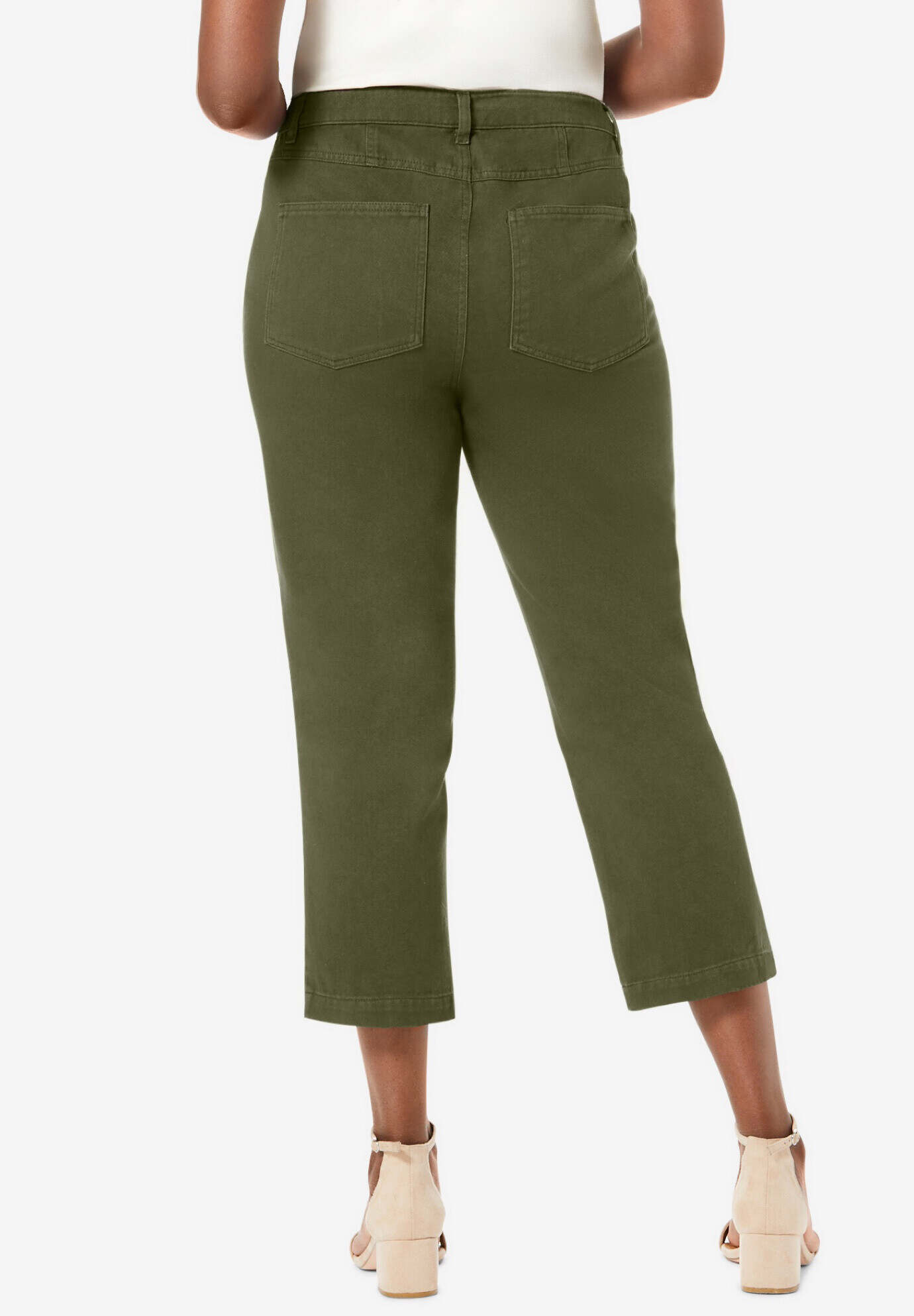 Classic Cotton Denim Capri