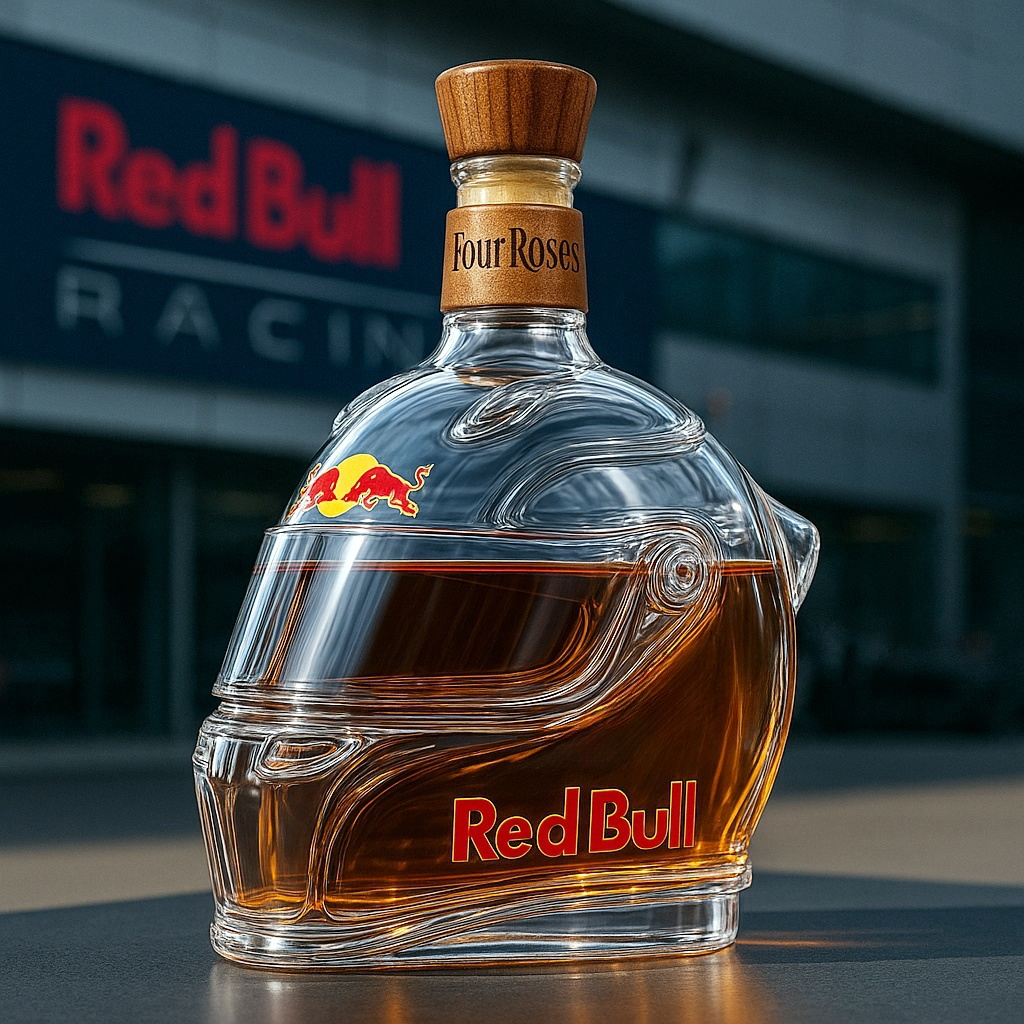 F1 Red Bull Racing Helmet Whiskey Bottle