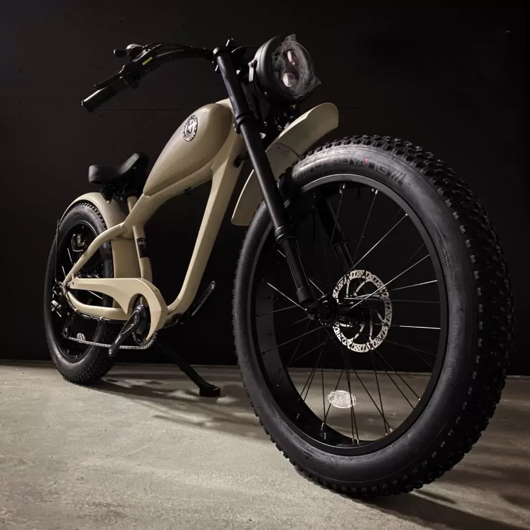Vintage American V-Twin Electric Motorcycle