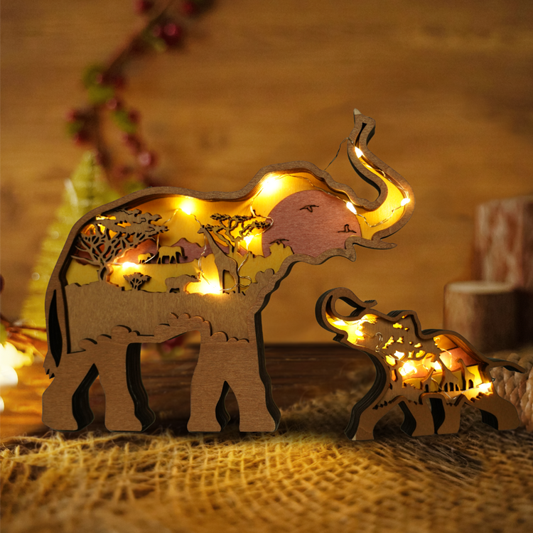 Last Day 49% OFF - elephants Carving Handcraft Gift