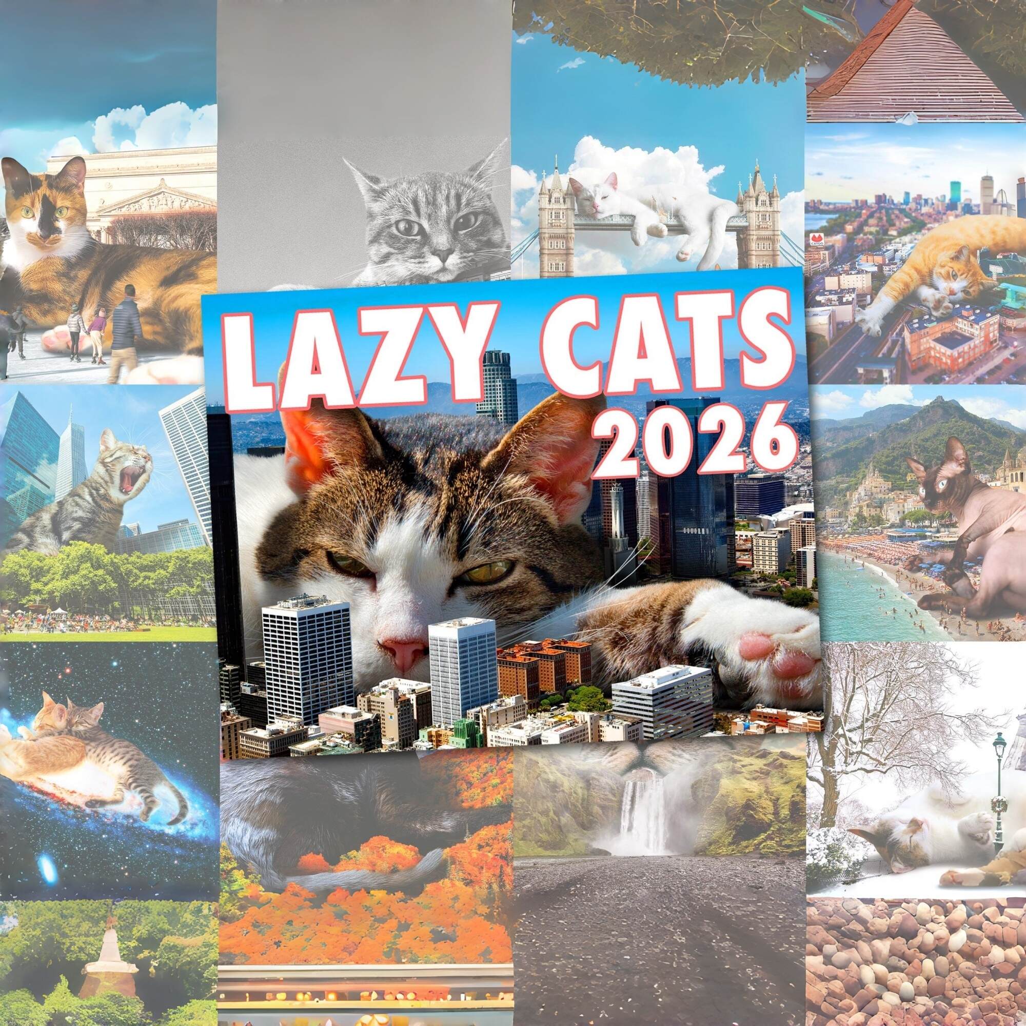 🐾 Lazy Cats 2026 Calendar – The World’s Biggest, Sleepiest Cats Are Back!