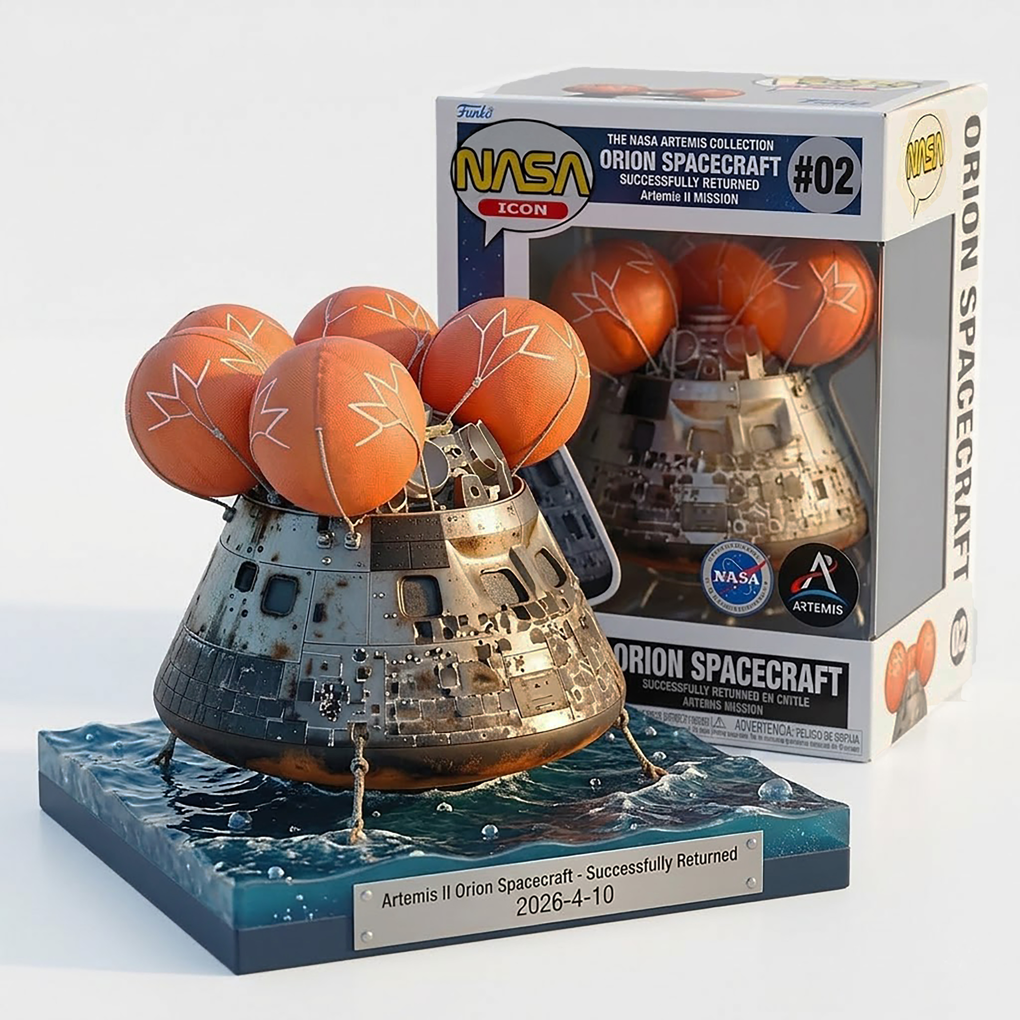🚀 NASA Artemis II: Orion Splashdown Legacy Model – Safe Return 🌊