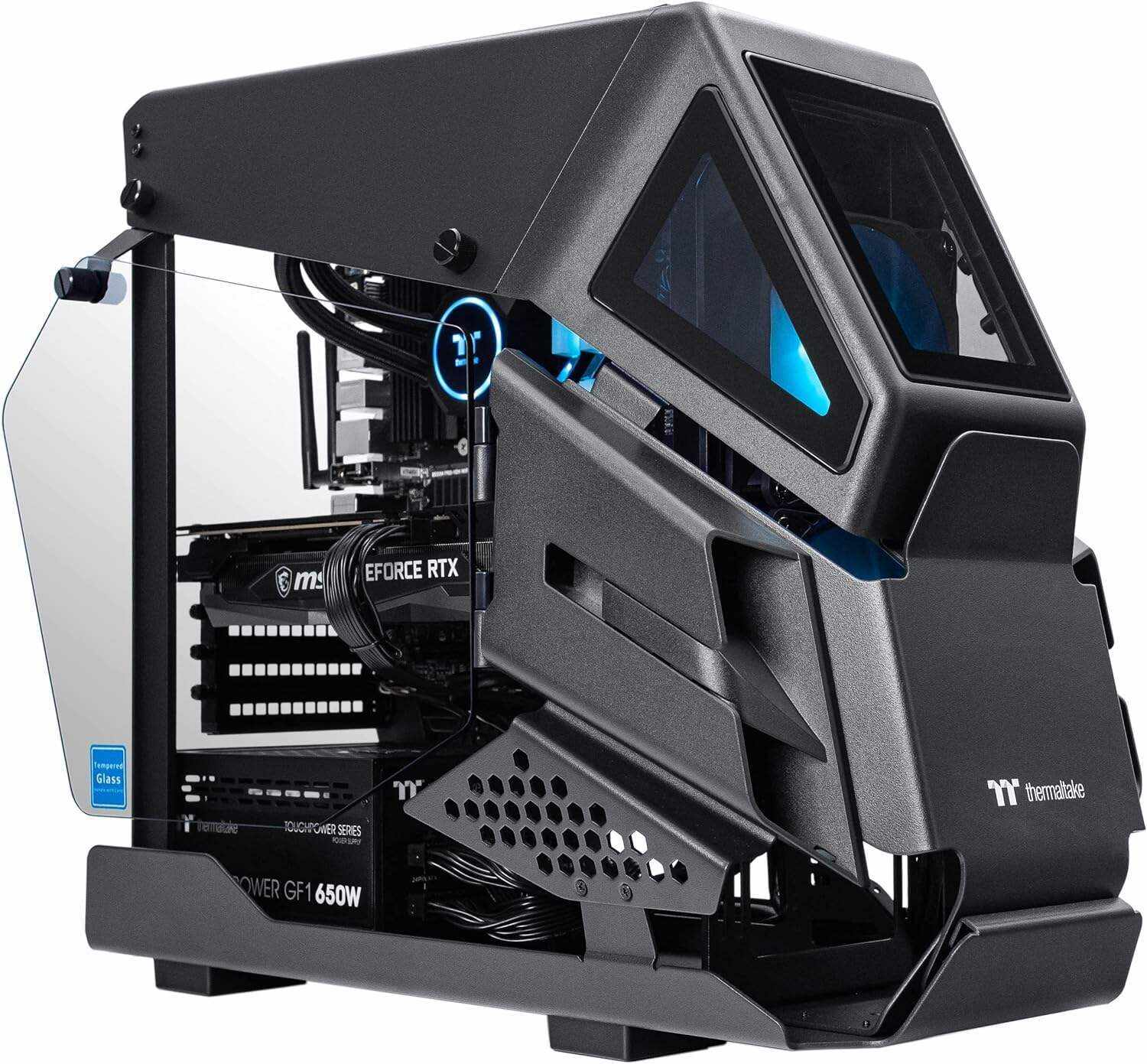 Thermaltake LCGS AH-360S AIO Liquid Cooled Gaming PC (AMD Ryzen 5 5600X 6-core,ToughRam DDR4 3600Mhz 16GB RGB,NVIDIA GeForce RTX 3060, NVMe 1TB M.2, Win 10 Home) AHW2-B550-A36-LCS