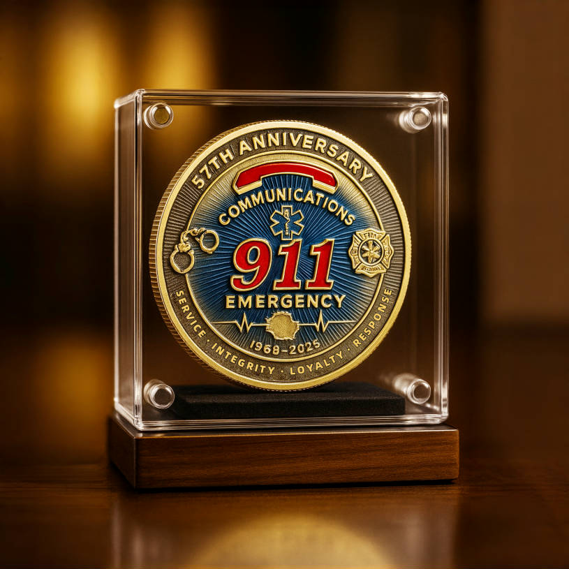 911 Emergency Hotline 57th Anniversary Commemorative Coin