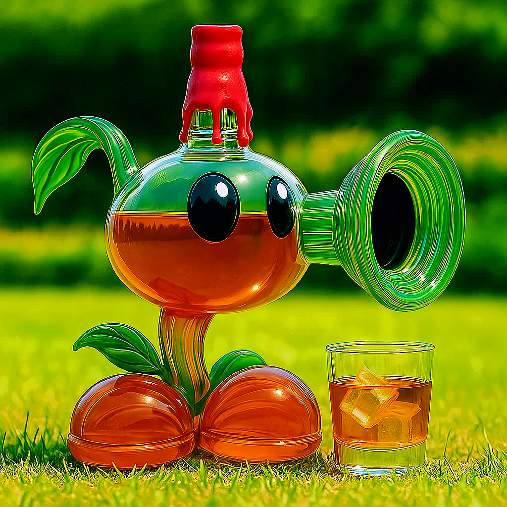 Peashooter Whiskey Bottle