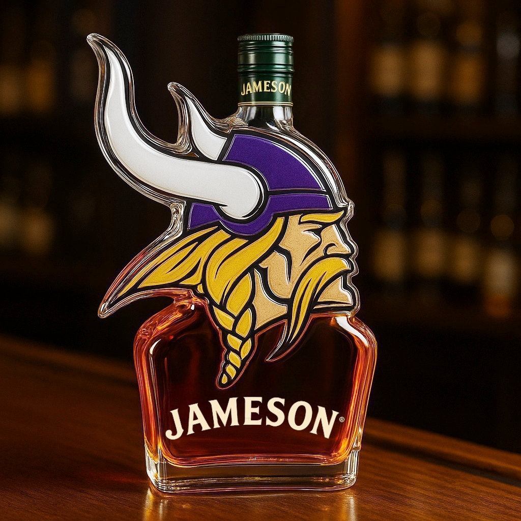 Minnesota Vikings Whiskey Bottle