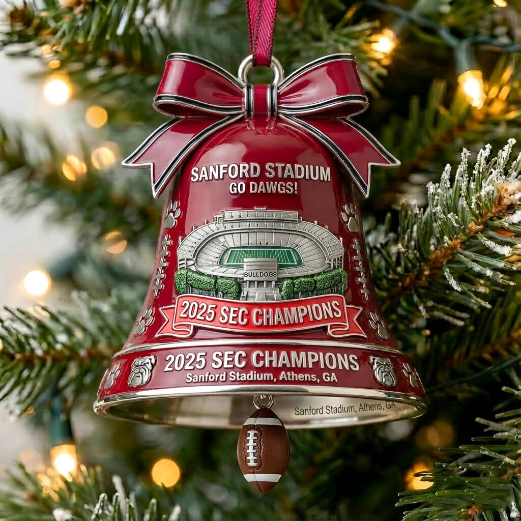 2025 SEC Champions UGA Bulldogs Bell Ornament