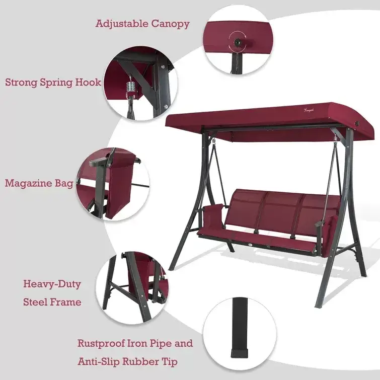 Otteridge Patio Porch Swing with Stand
