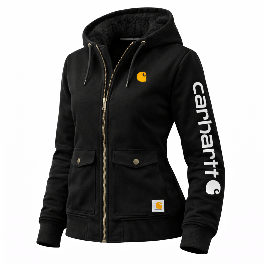 Women's Color Block Hooded Sherpa Lined Jacket