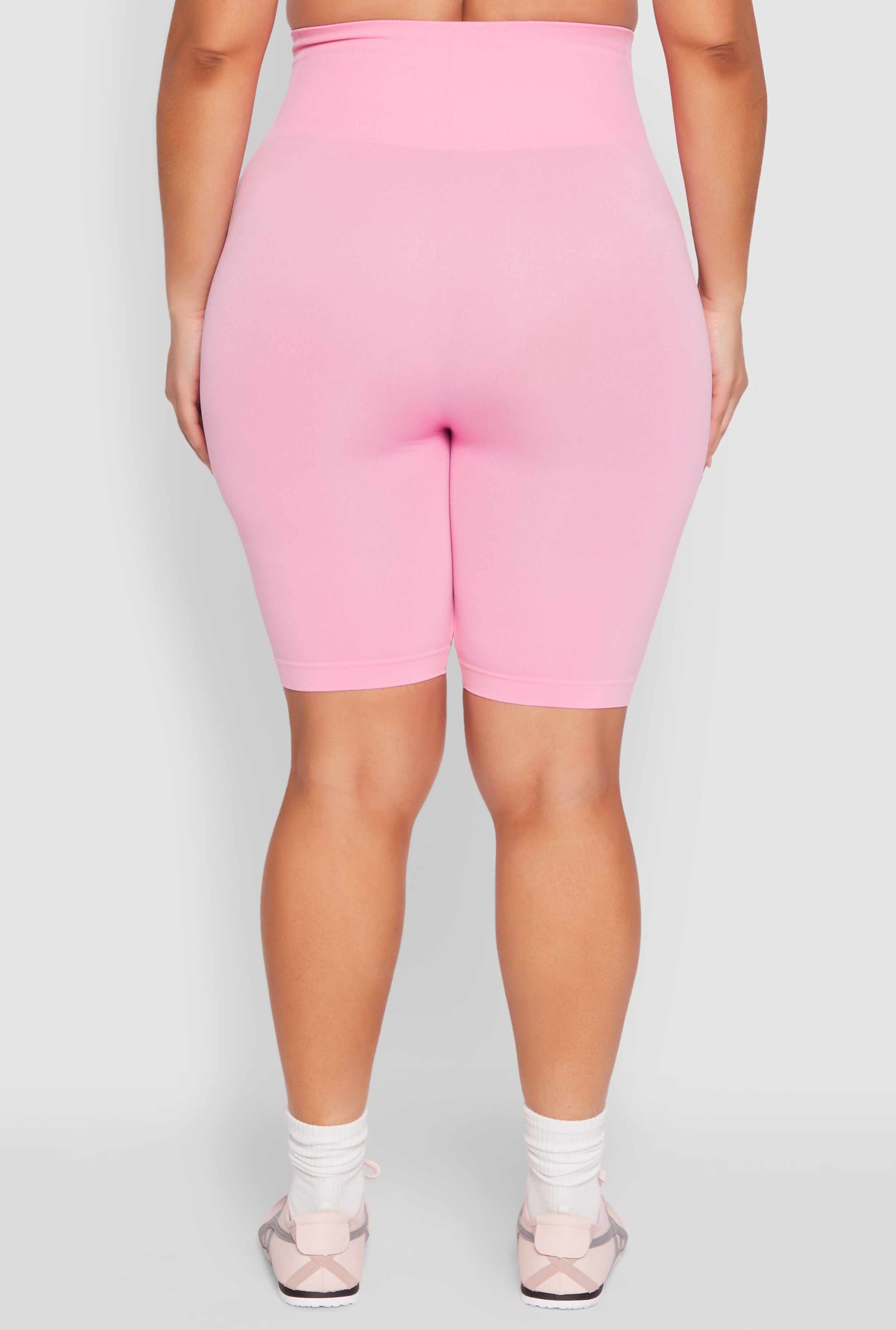 Plus Size Seamless High Waisted Bike Shorts