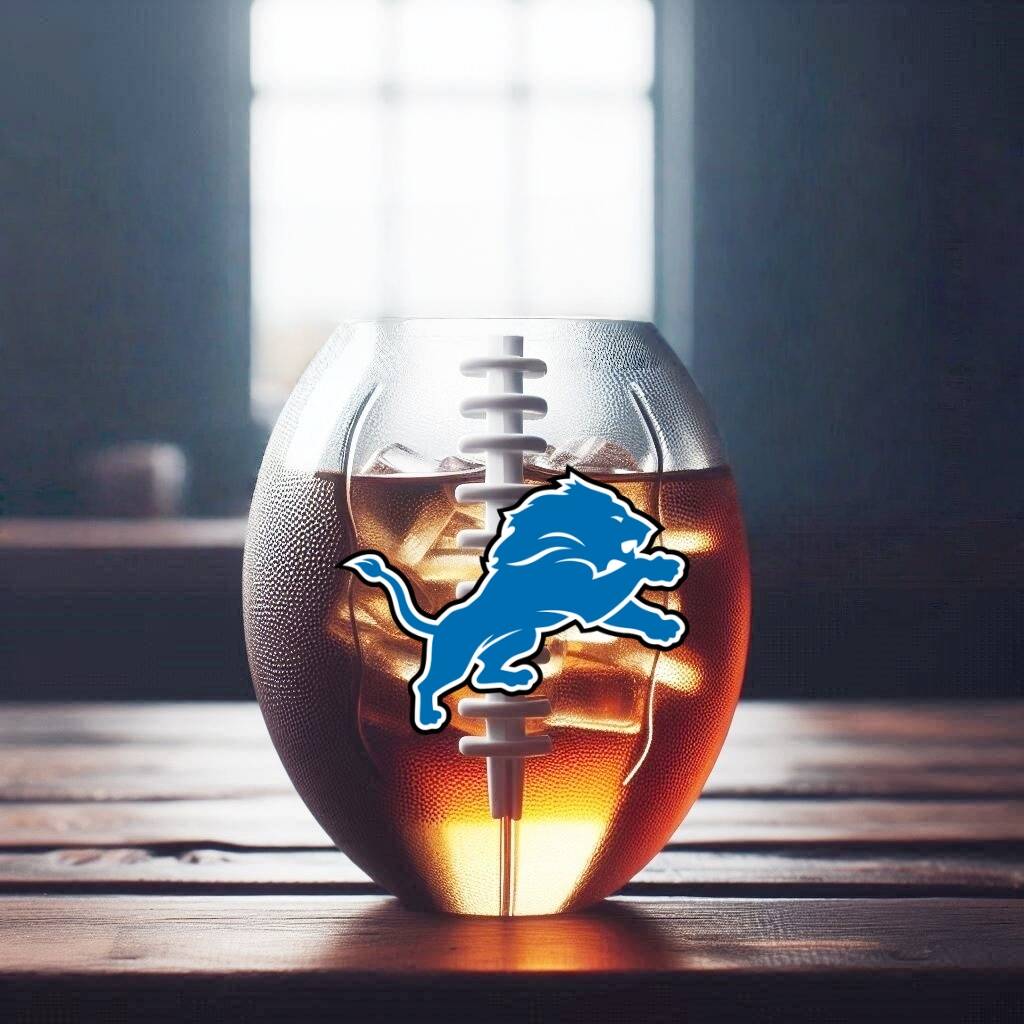 NFL Team Football Glass