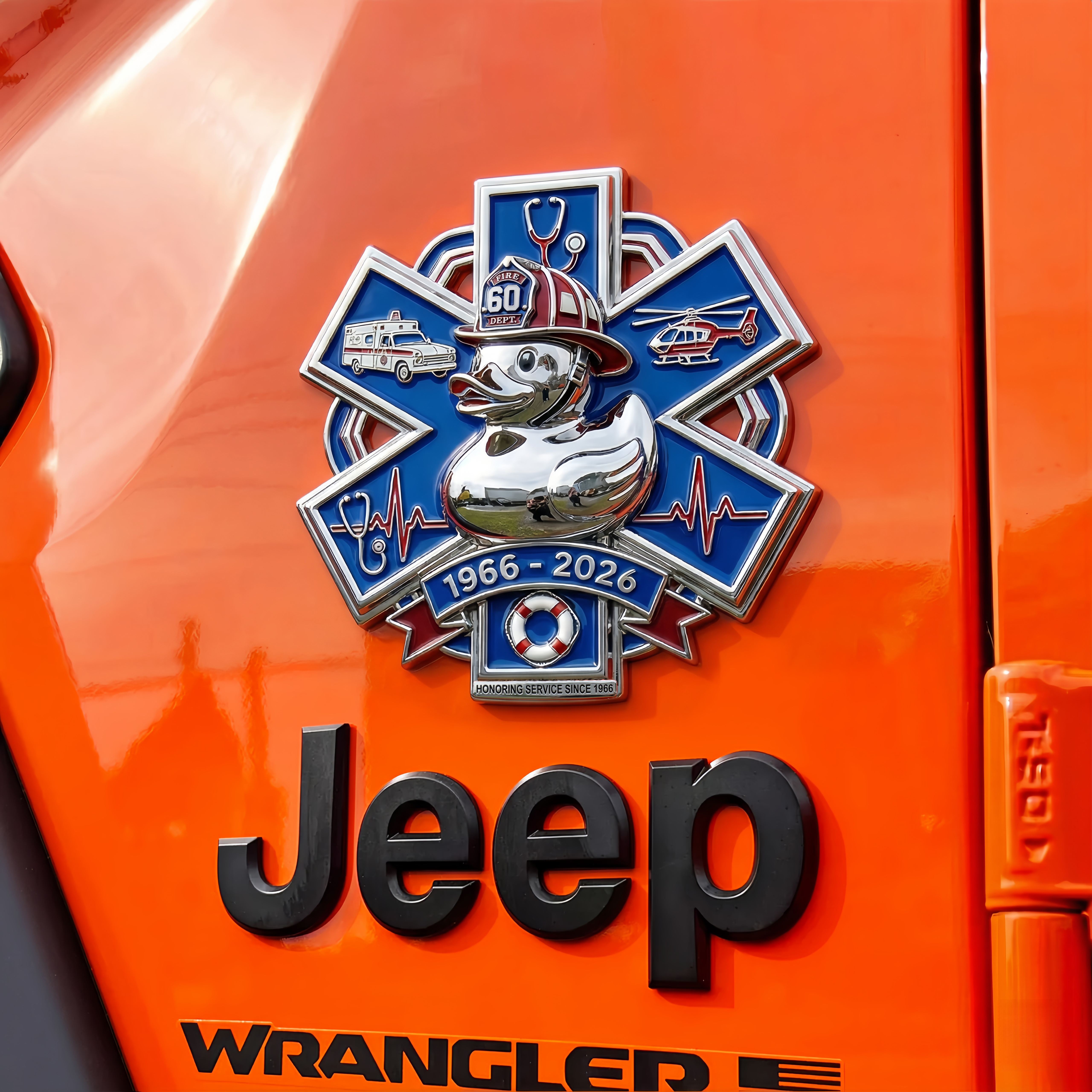 EMS 60th Anniversary Rubber Duck Badge