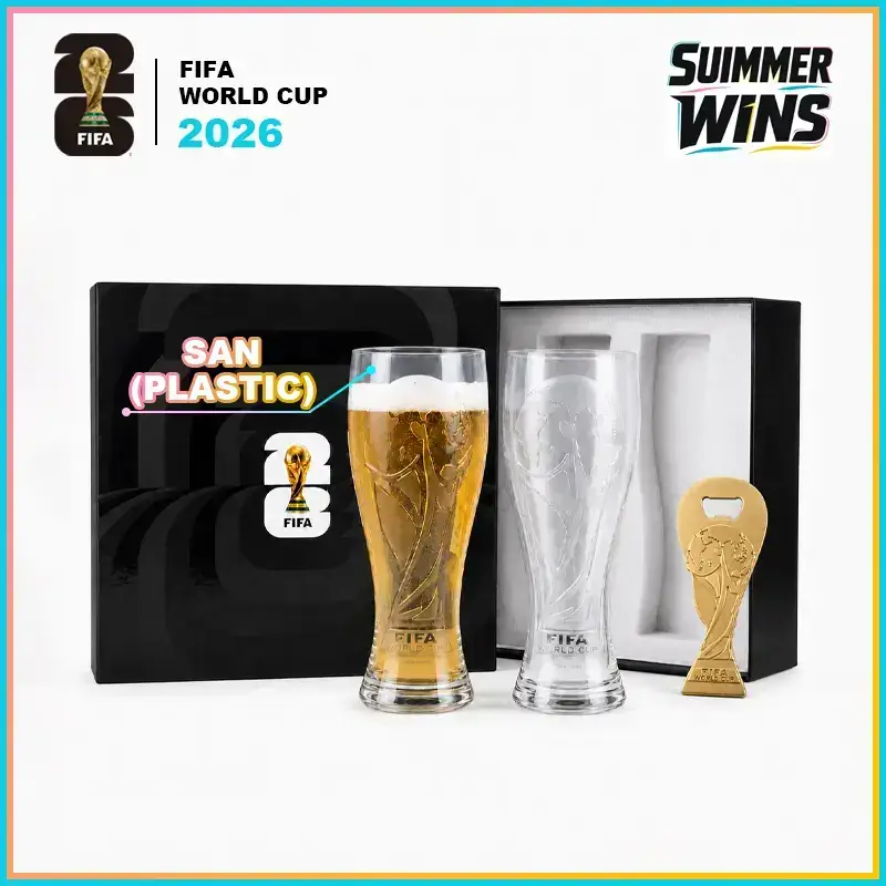 2026 Shatterproof Mugs （Not glass）and Magnetic Gold Opener set---Raise a cup to Victory Drink Drinkware Premium Soccer Gifts soccer fan gear