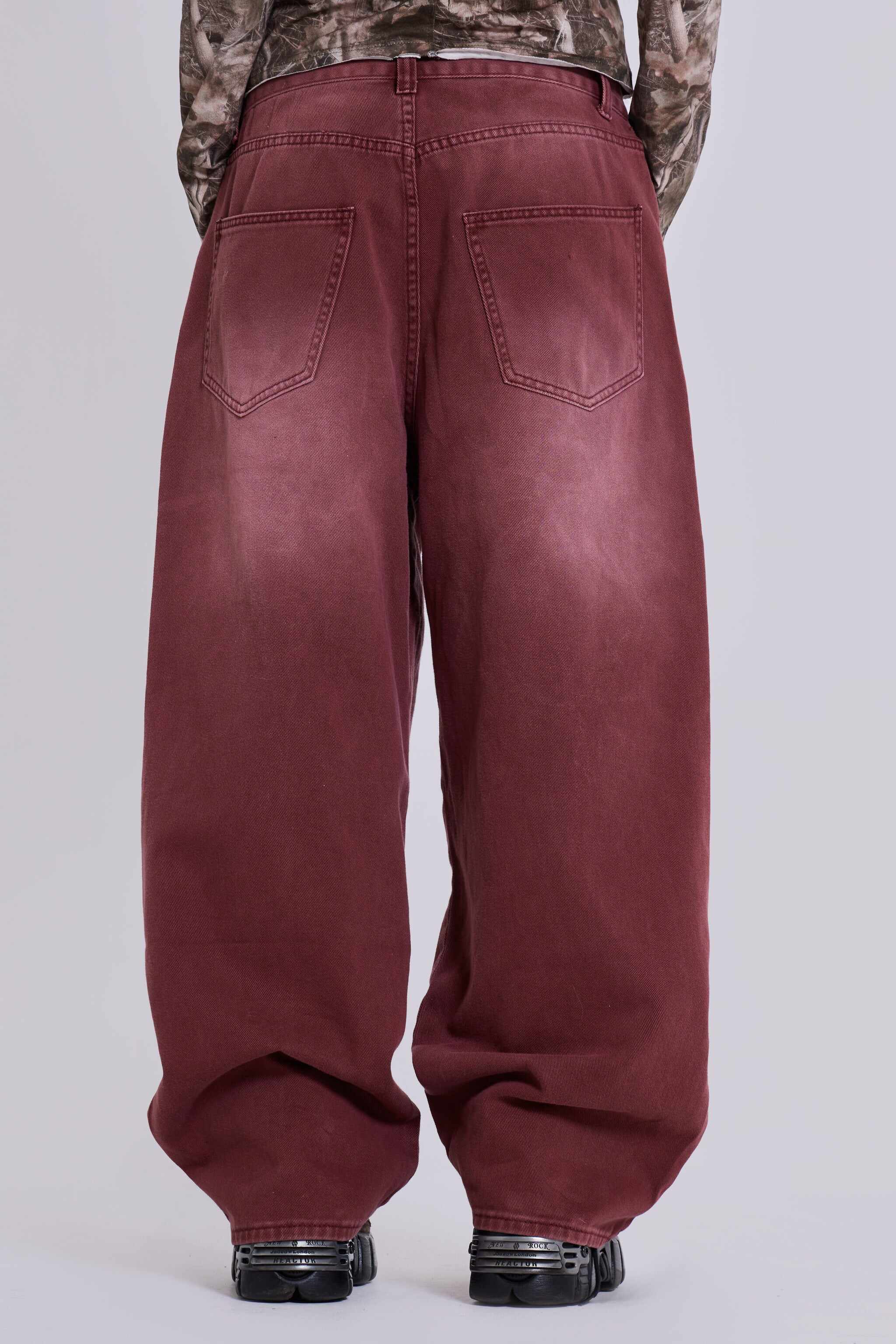 Burgundy Washed XL Colossus Jeans