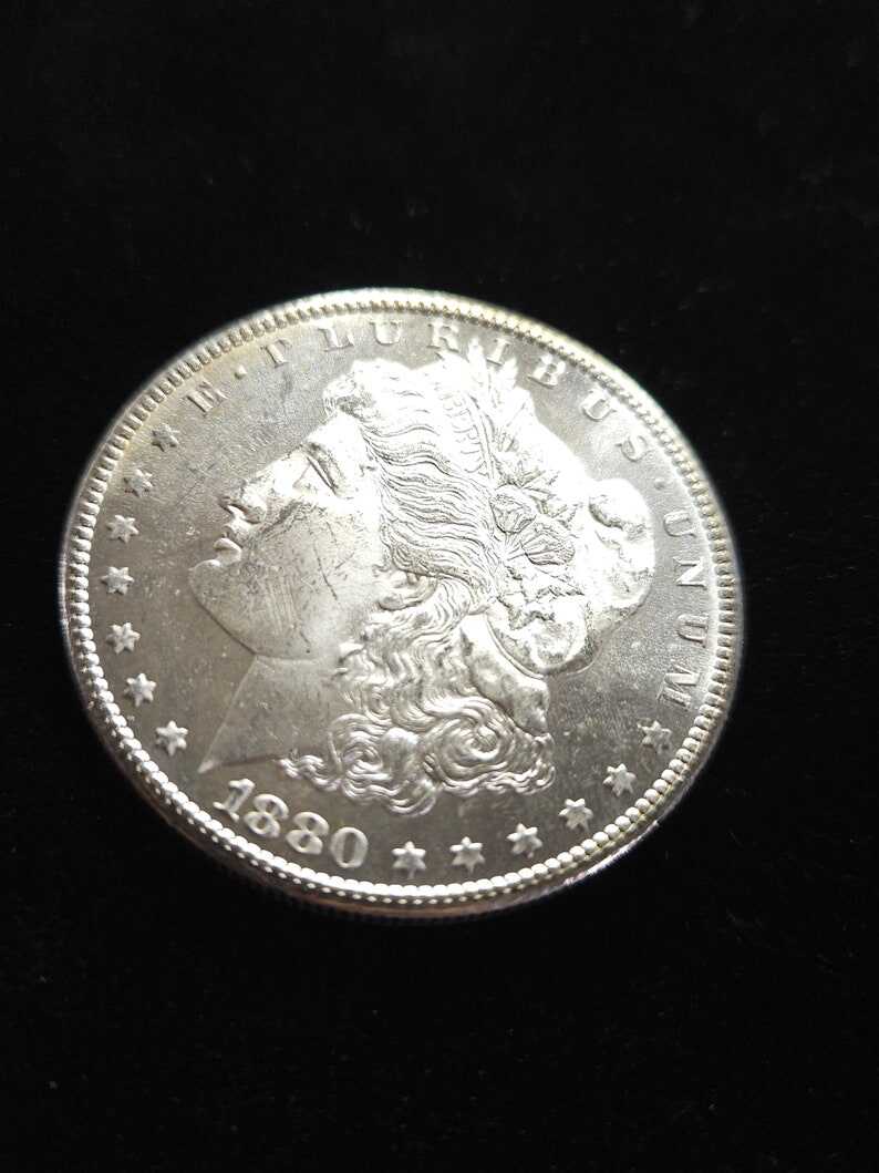 1880  S   Silver Morgan Dollar Gem Bu !!  Proof Like ! Regular 199     Lot # 799