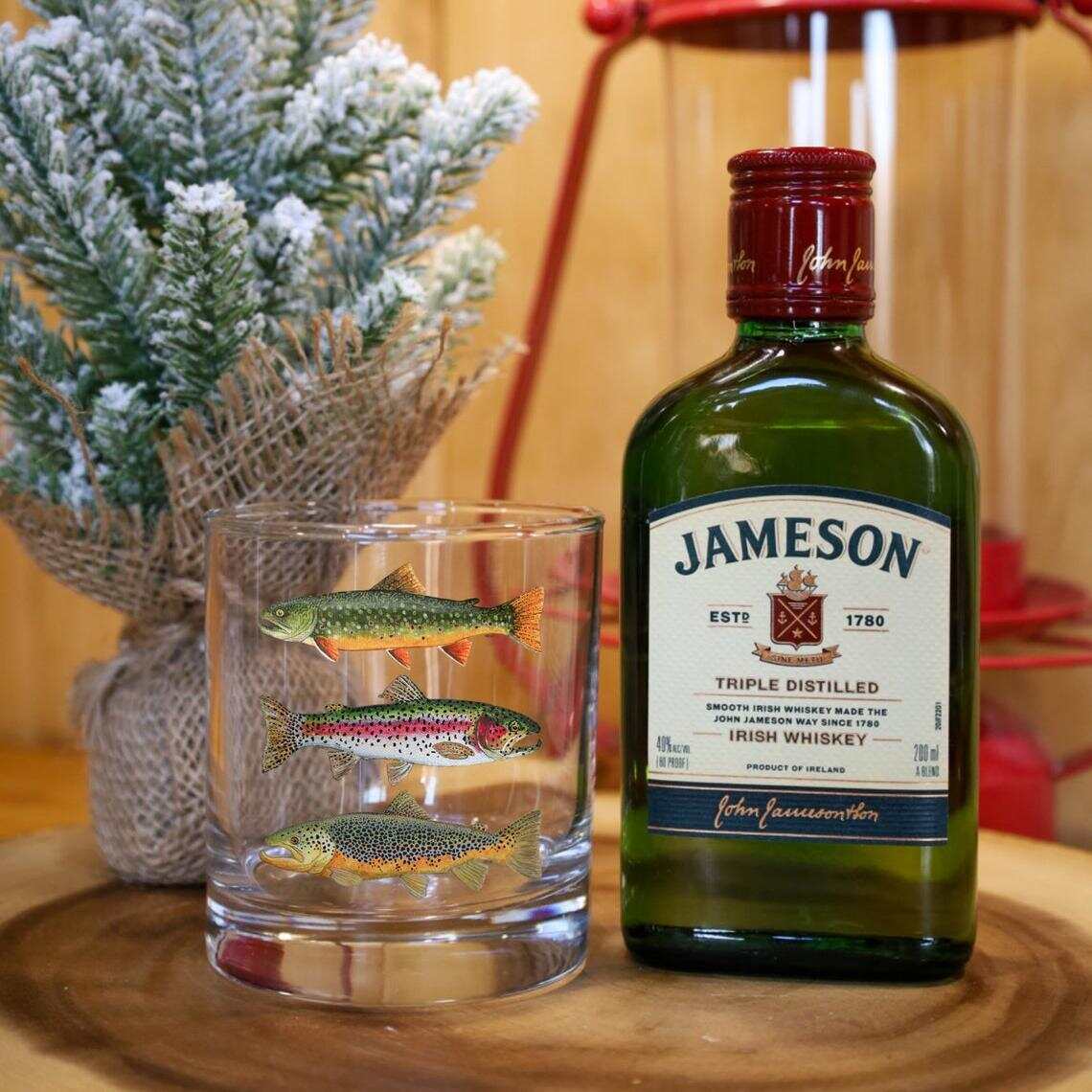 Trout Whiskey Glass