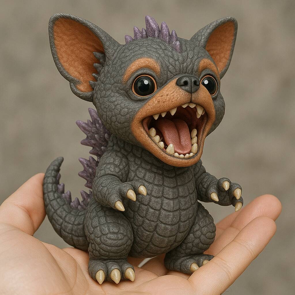 Funny Dogzilla Figure