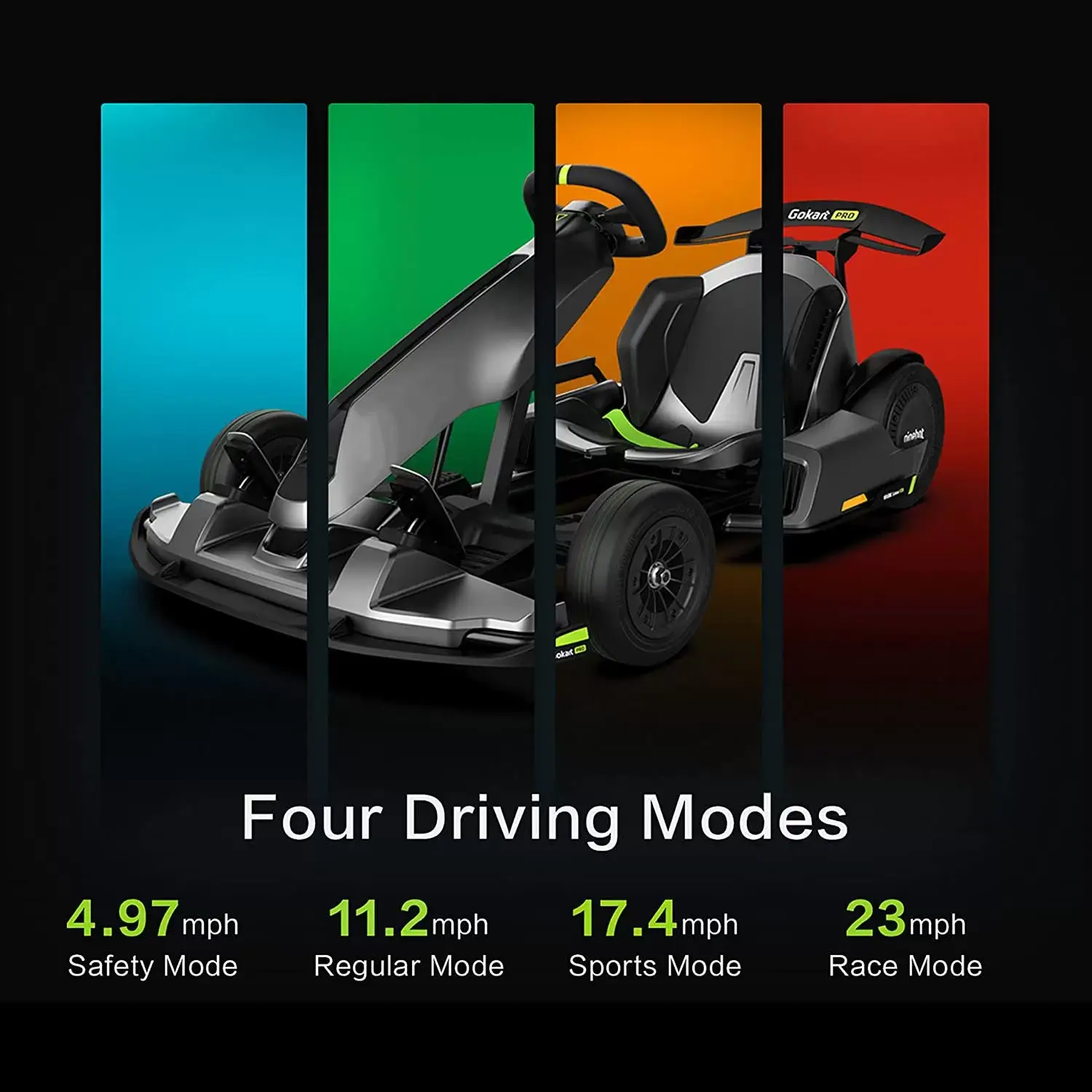 Outdoor Race Pedal Go Karting Car for Kids and Adults, Adjustable Length and Height