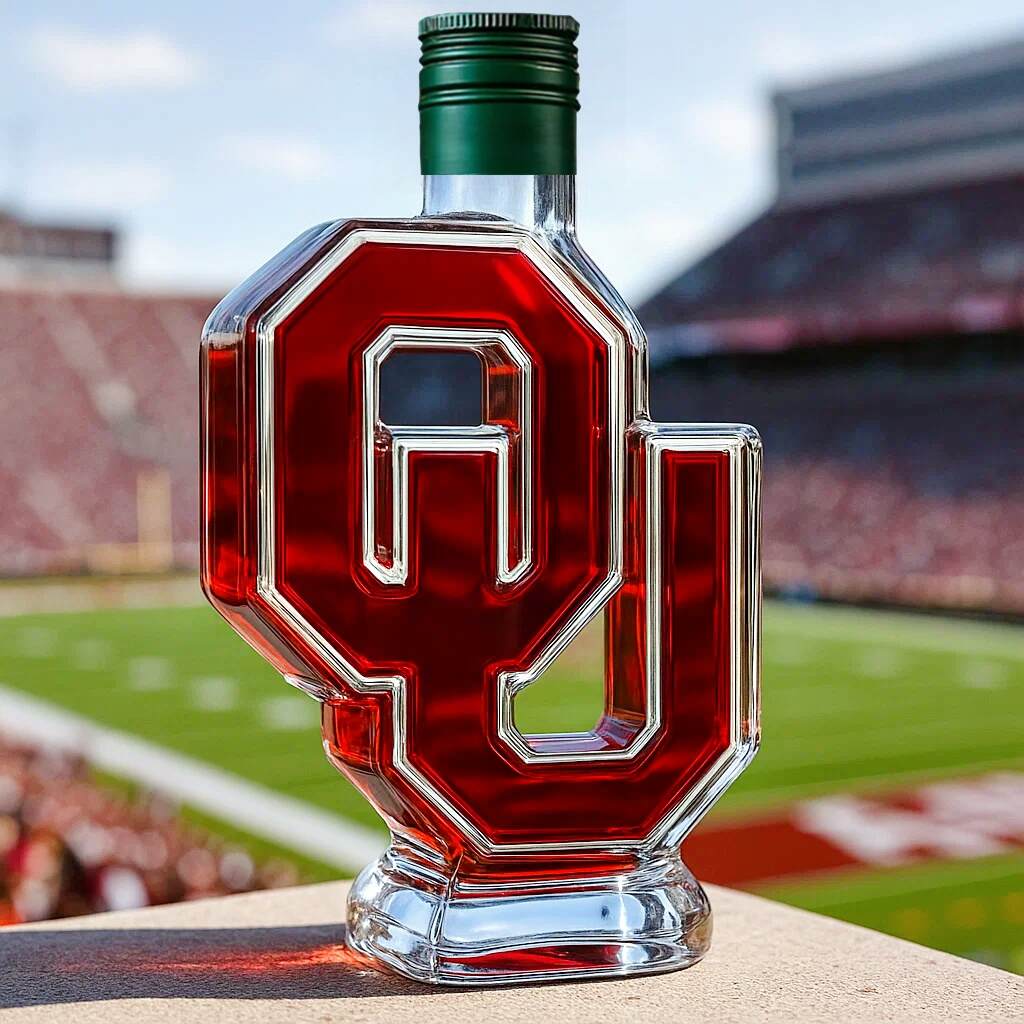 Oklahoma Sooners Whiskey Bottle