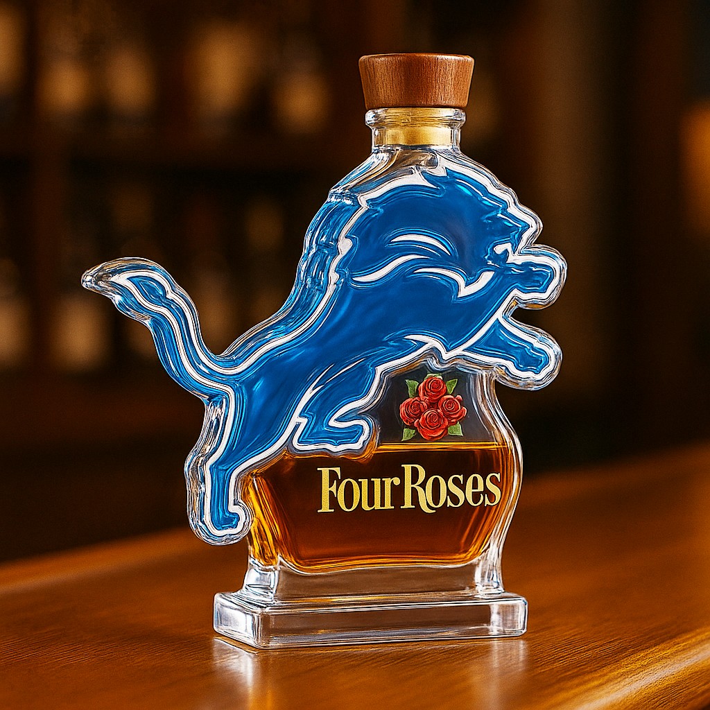 Detroit Lions Whiskey Bottle