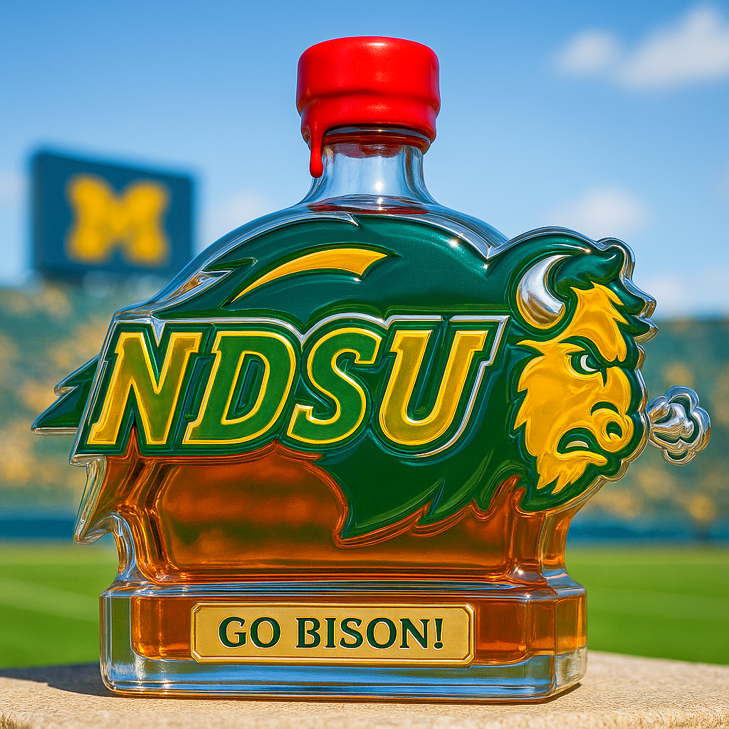 NDSU Bison Limited-Edition Whiskey Bottle