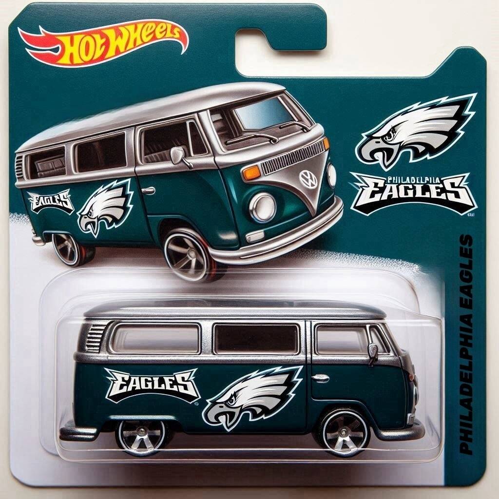🚌🏈Football Team T2 camper Hot Wheels