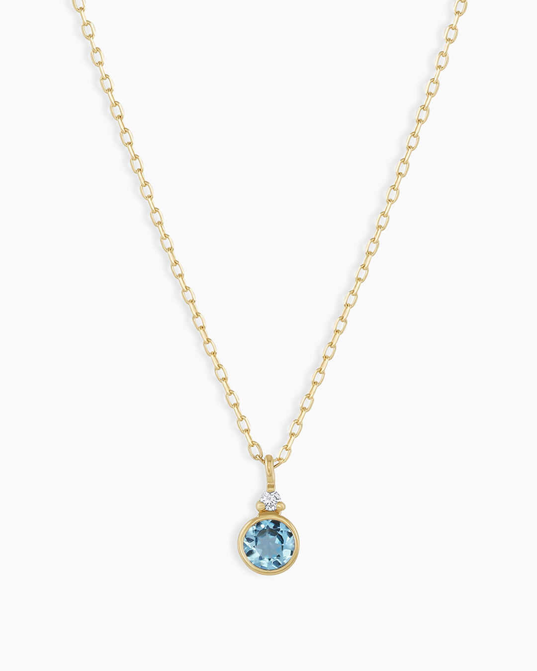 14k Gold Birthstone Necklace