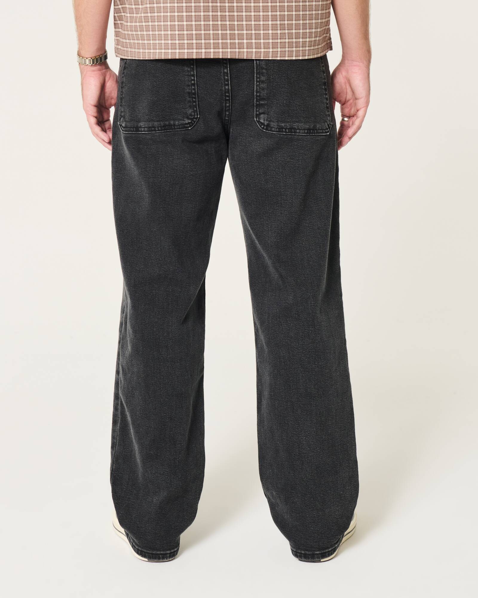 Railroad Stripe Baggy Painter Jeans