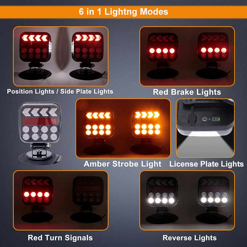 Magnetic Wireless Trailer Lights