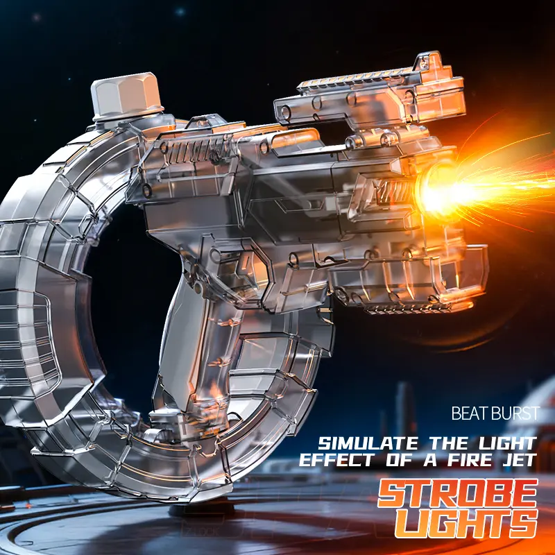 LED Electric Water Blaster with Space Energy Ring Design, High-pressure & Long-range, Large Capacit【Safe & Harmless Water Gun Toy】