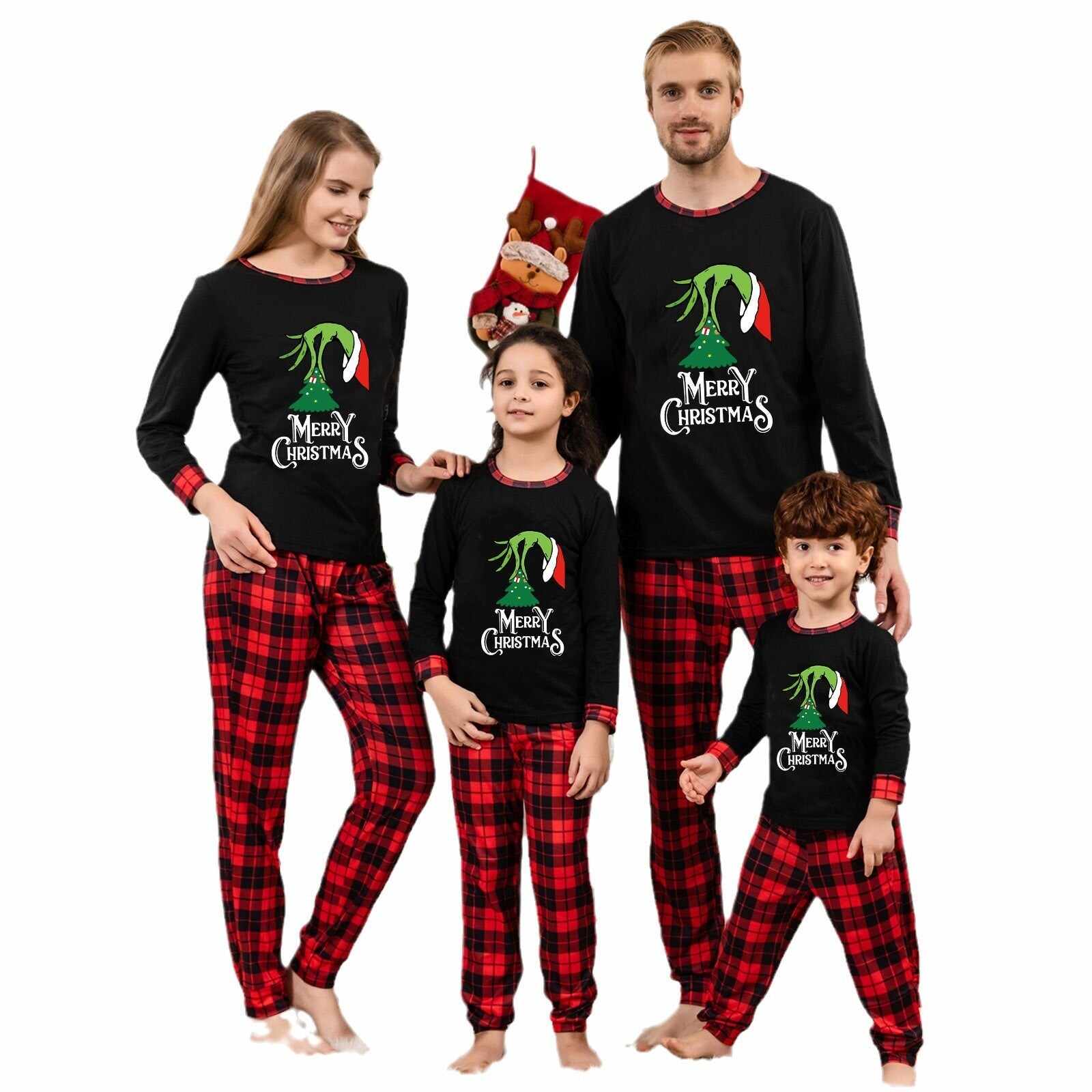 Grinch Christmas Family Matching Pajama Set
