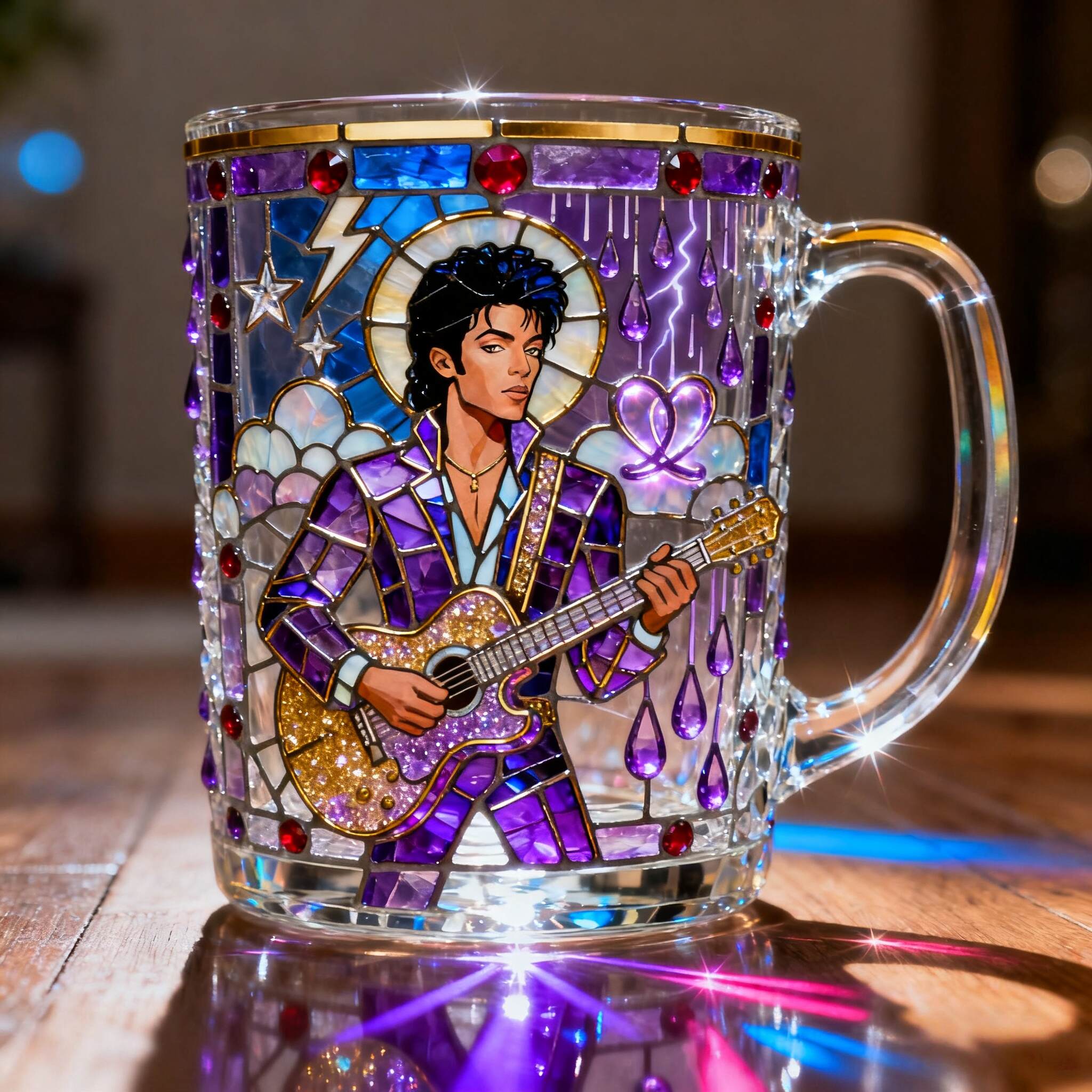 Purple Rain Stained-Glass Prince Mug