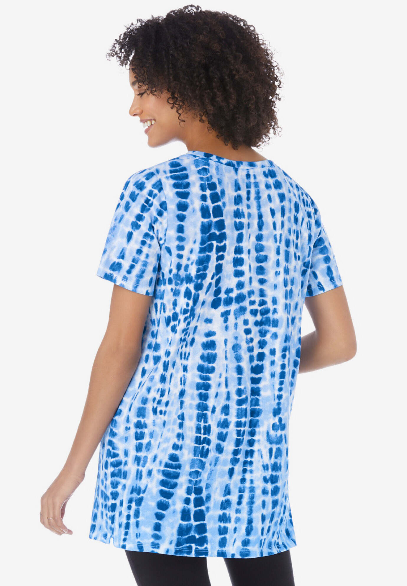 V-Neck Tie-Dye Tunic