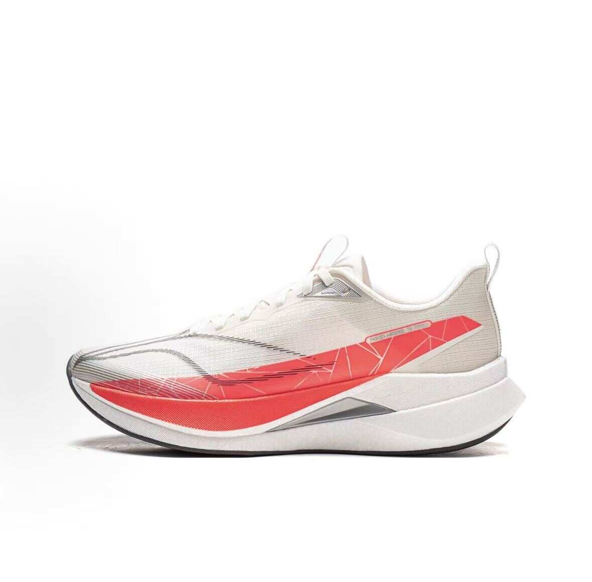 Lightweight Breathable Running Sneakers - White/Red Colorway