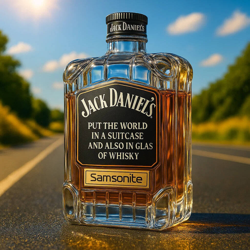 Suitcase Whiskey Bottle