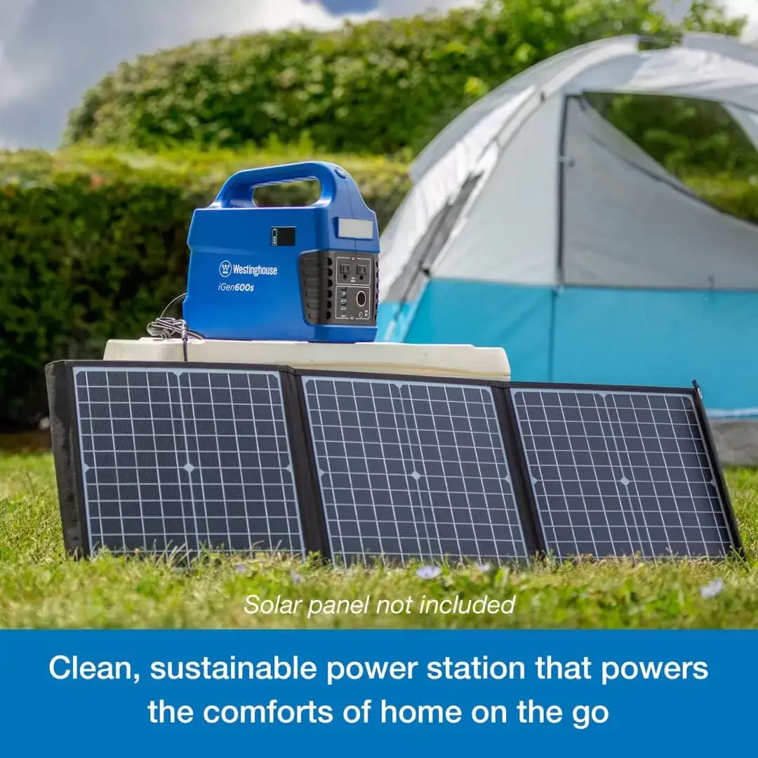 Westinghouse 155Wh 150 Peak Watt Portable Power Station and Solar Generator, Pure Sine Wave AC Outlet, Backup Lithium Battery for Camping, Home, Travel, Indoor/Outdoor Use (Solar Panel Not Included)