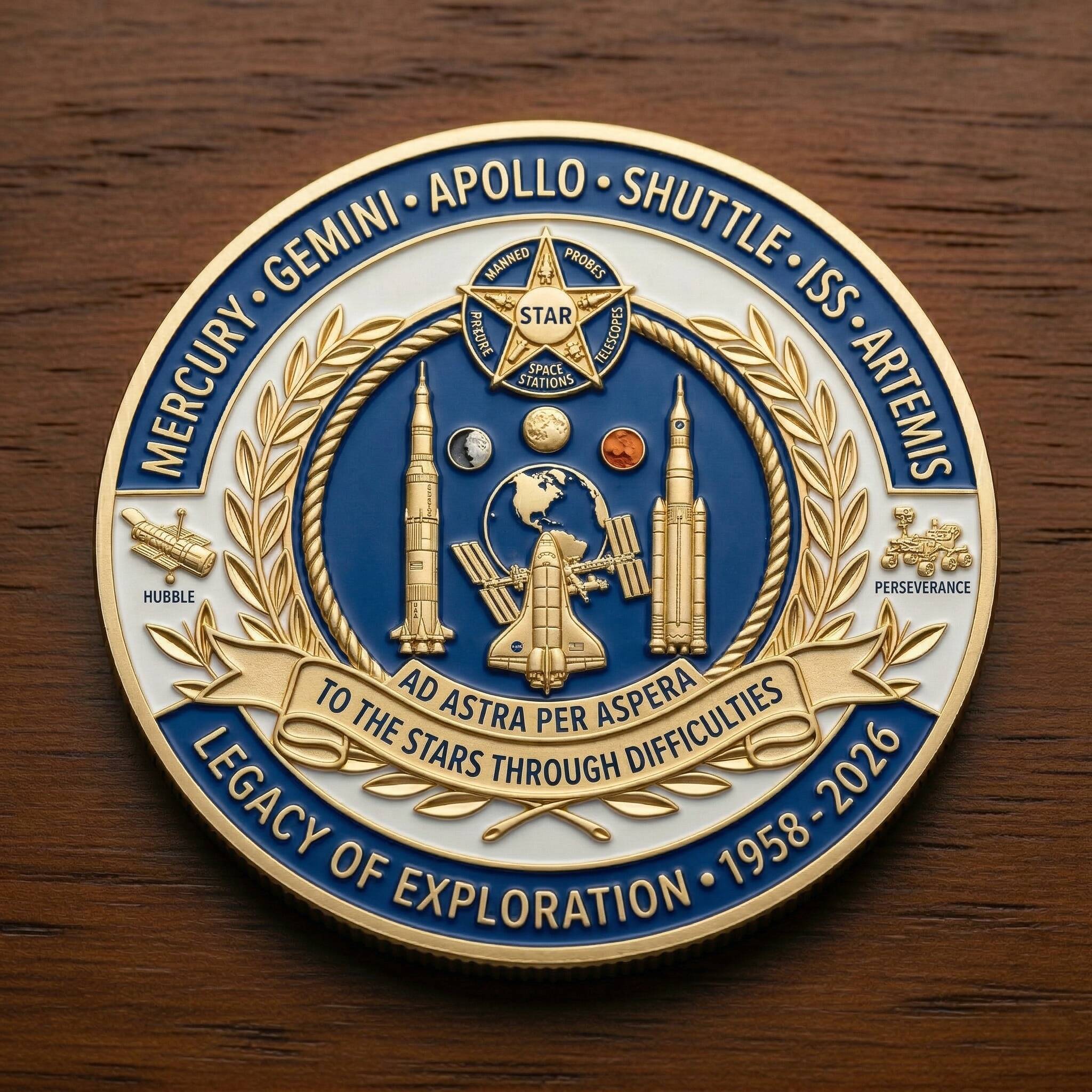 NASA 68th Anniversary Coin