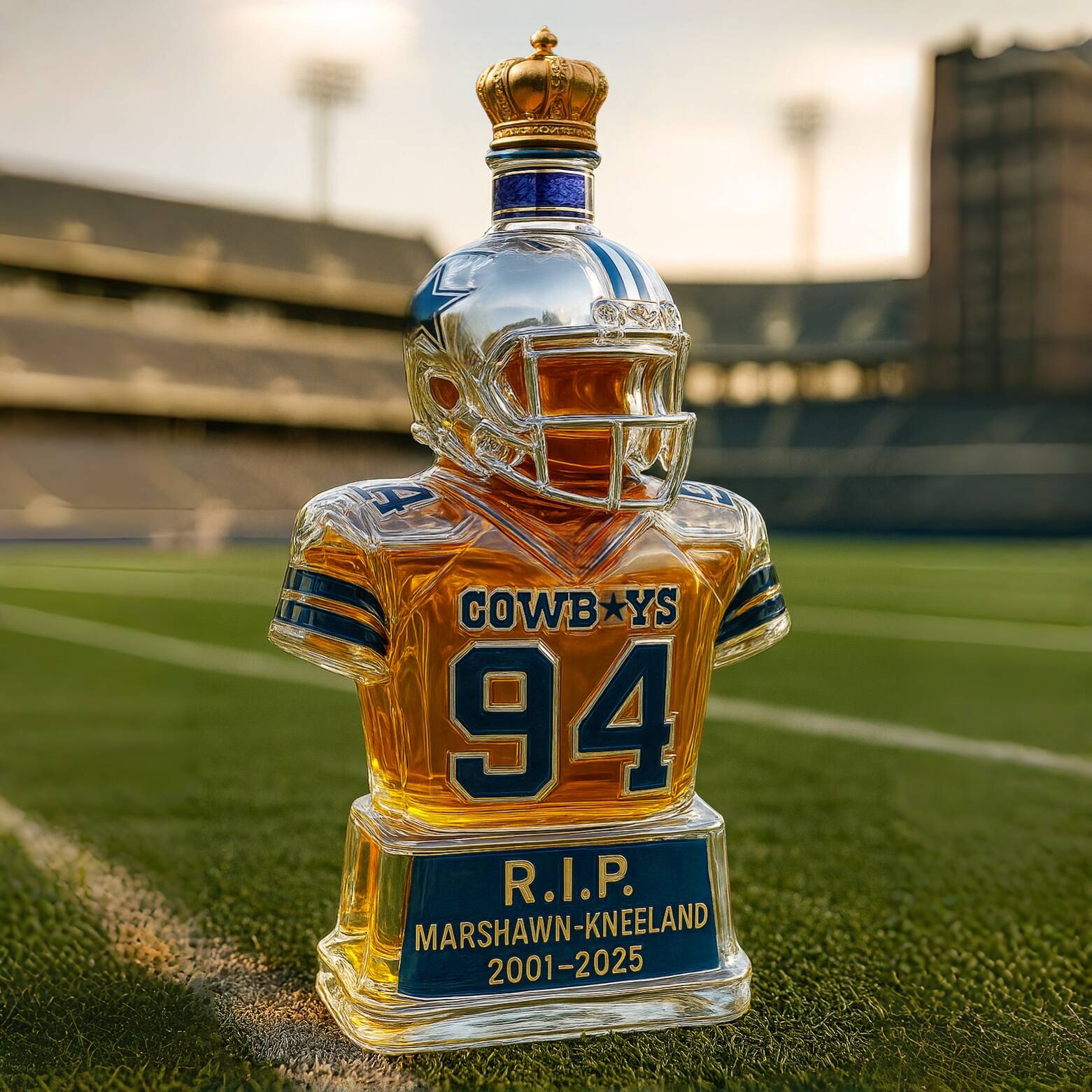 Marshawn Kneeland 2001–2025 Memorial Whiskey Bottle