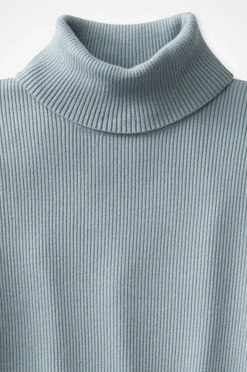 Ribbed Turtleneck Sweater