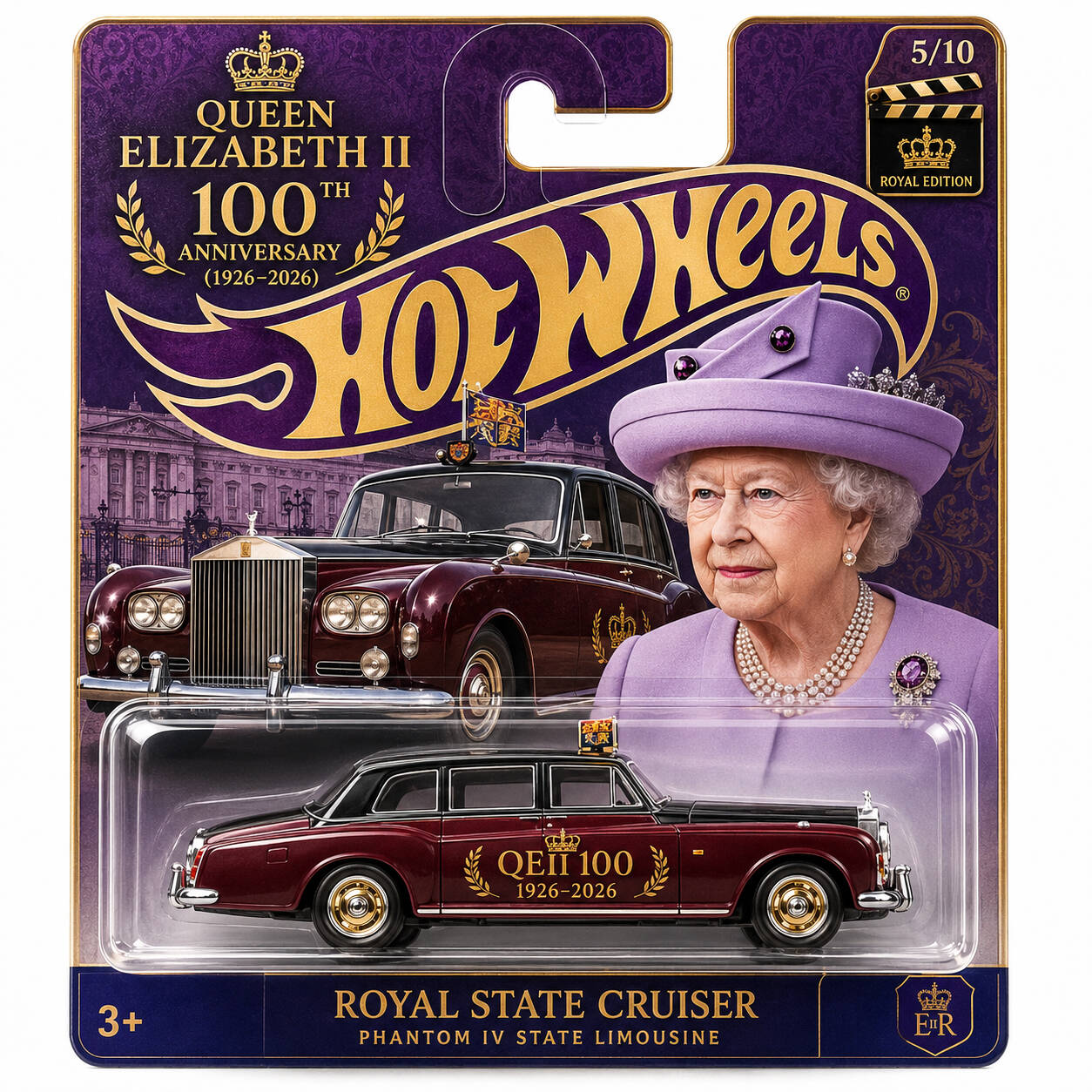 Hot Wheels Queen Elizabeth II 100th Anniversary