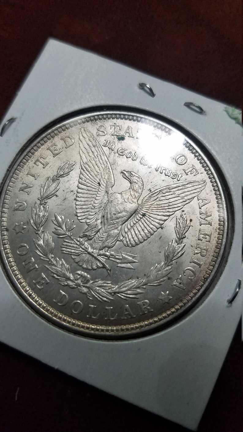 1921 Silver Morgan Dollar AU  BU  Lot# 628 Regular 59
