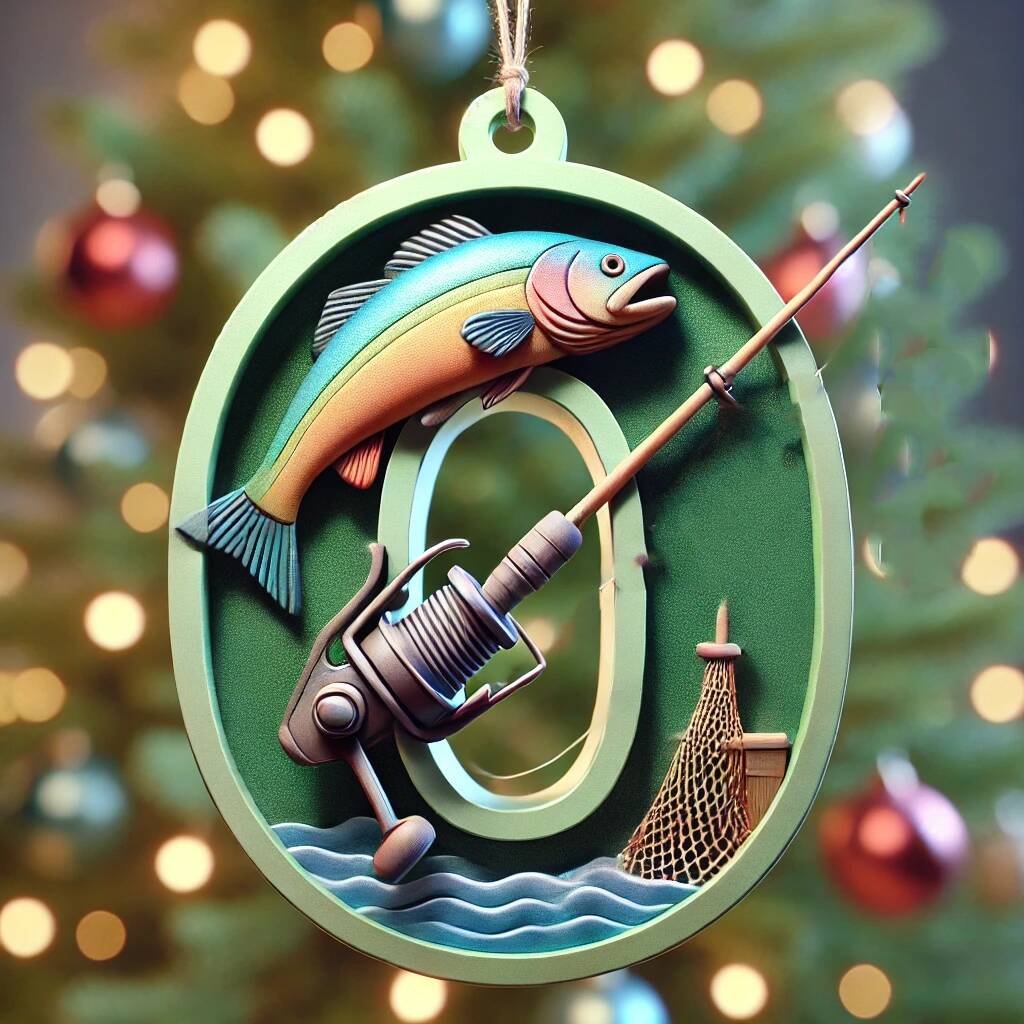 🎣Fishing Letter Ornaments
