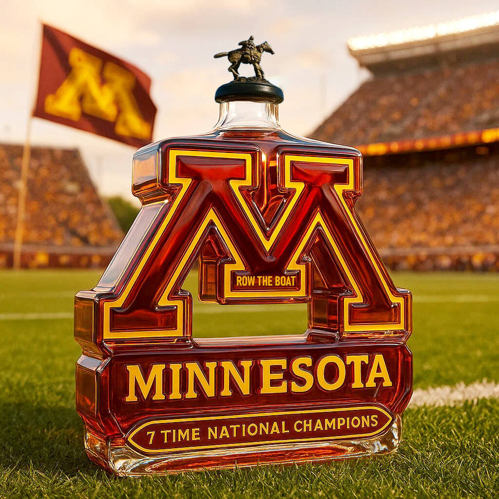 Minnesota Golden Gophers Limited Edition Collector’s Whiskey Bottle