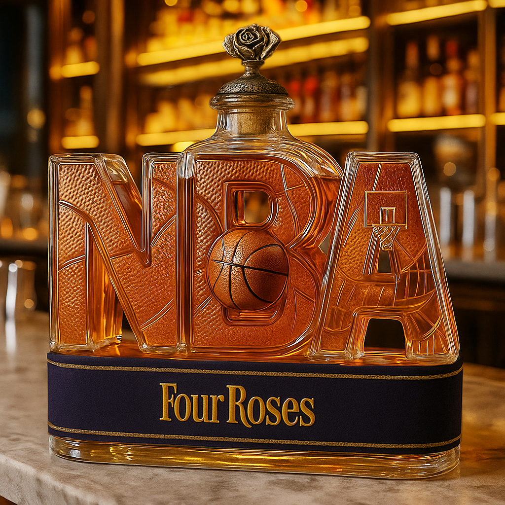 Basketball Association Whiskey Bottle