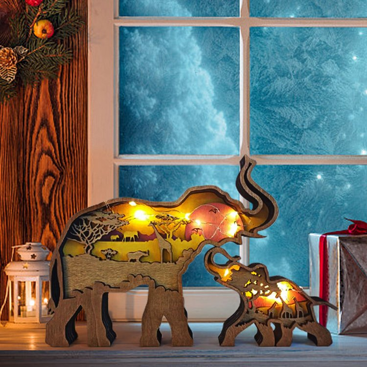 Last Day 49% OFF - elephants Carving Handcraft Gift