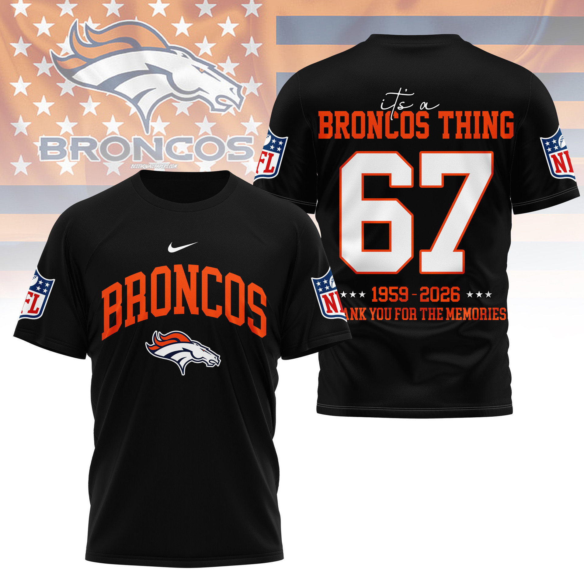 Denver Broncos | Premium NFL Legacy 3D Shirt NY