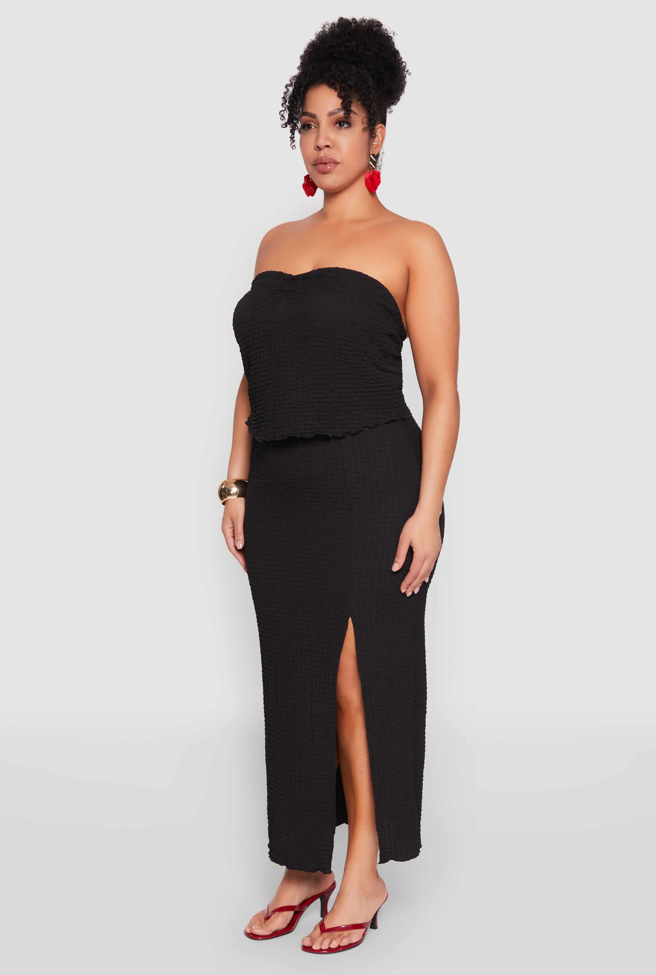 Plus Size Almost Famous Sweetheart Tube Top