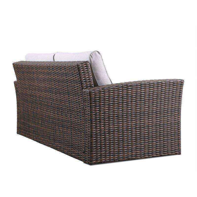 Emlee Wicker/Rattan 4 - Person Seating Group with Cushions