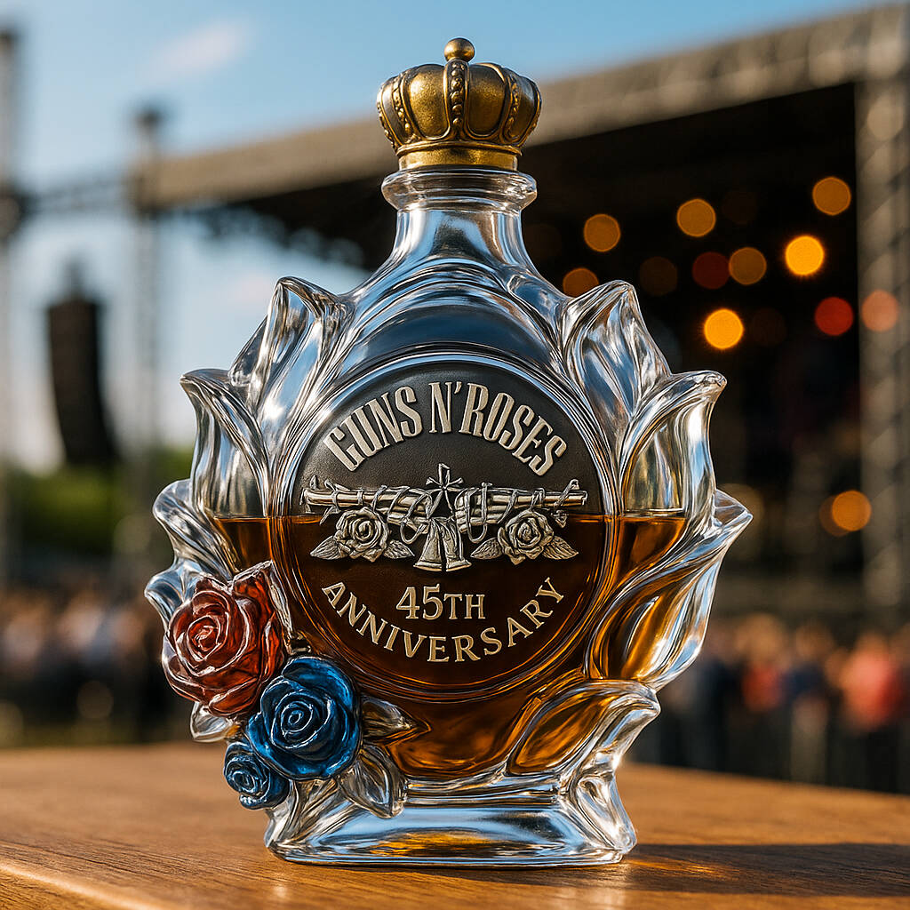 Guns N' Roses 45th Anniversary Commemorative Whiskey Bottle