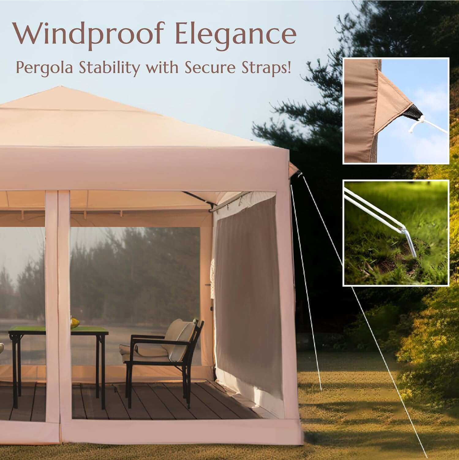 PHI VILLA Outdoor Pop up Canopy 10'x10' Tent Camping Sun Shelter-Series Party Tent, 100 Sq. Ft of Shade (Blue)